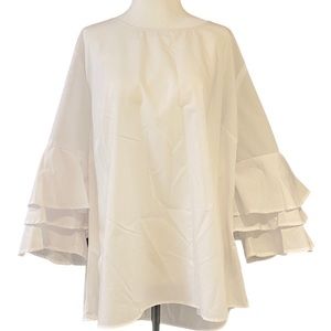 Charlotte Russe Blouse Ruffle Sleeves Plus Size